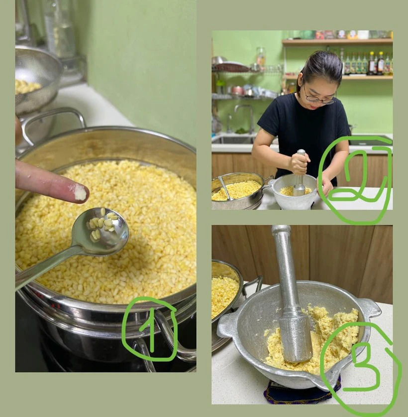 Cách nấu xôi cốm hạt sen dẻo thơm, bùi ngậy Cách nấu xôi cốm hạt sen dẻo thơm, bùi ngậy