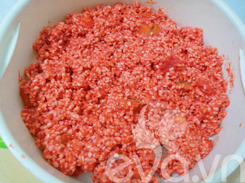 Xôi gấc thơm hương cốt dừa Xôi gấc thơm hương cốt dừa