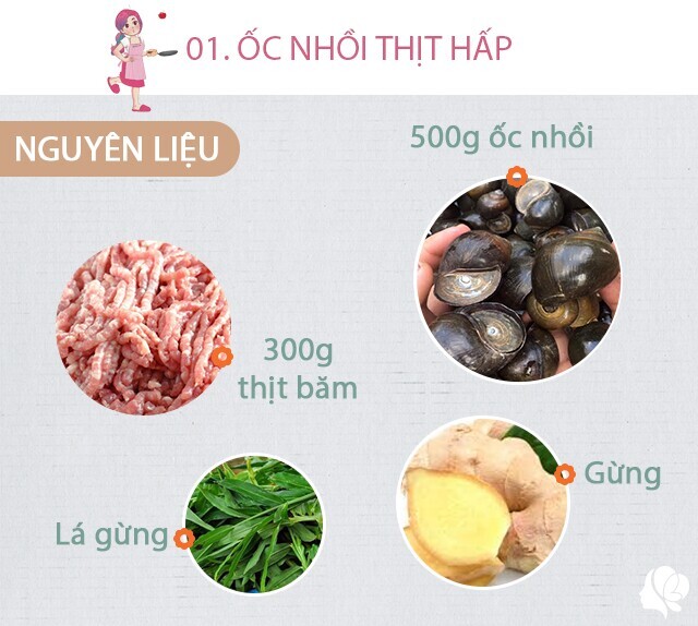 Hôm nay nấu gì: Bữa cơm tối toàn món ốc nhưng không ngán ngấy