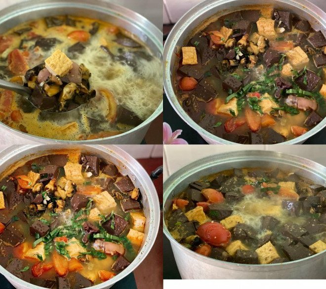 Cuối tuần học gái đảm nấu bún riêu ốc siêu đơn giản, ngập 