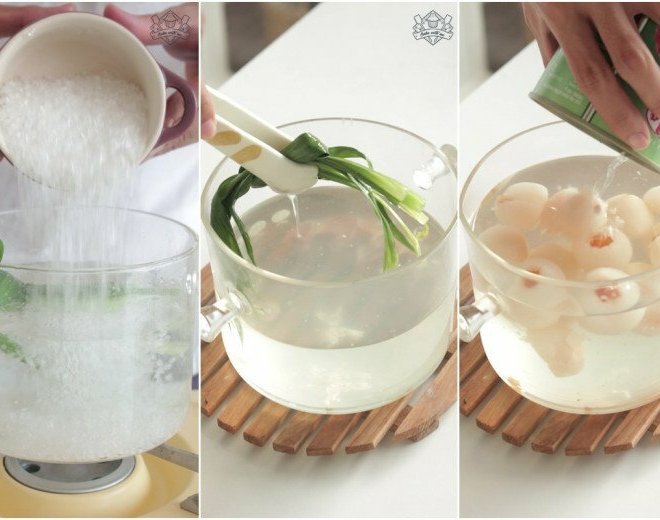 Tranh thủ vải vào mùa, làm ngay chè khúc bạch tươi mát thơm ngon, beo béo giải nhiệt ngày hè