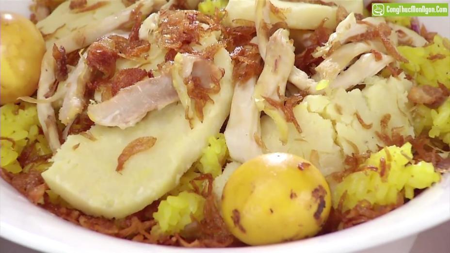 Xôi gà đậu xanh