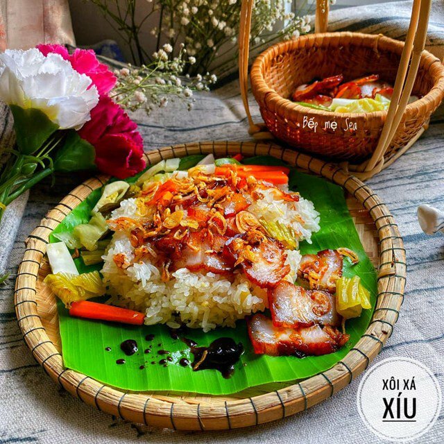 Làm ngay xôi xá xíu cho cả nhà bữa sáng tuyệt ngon lại chắc bụng