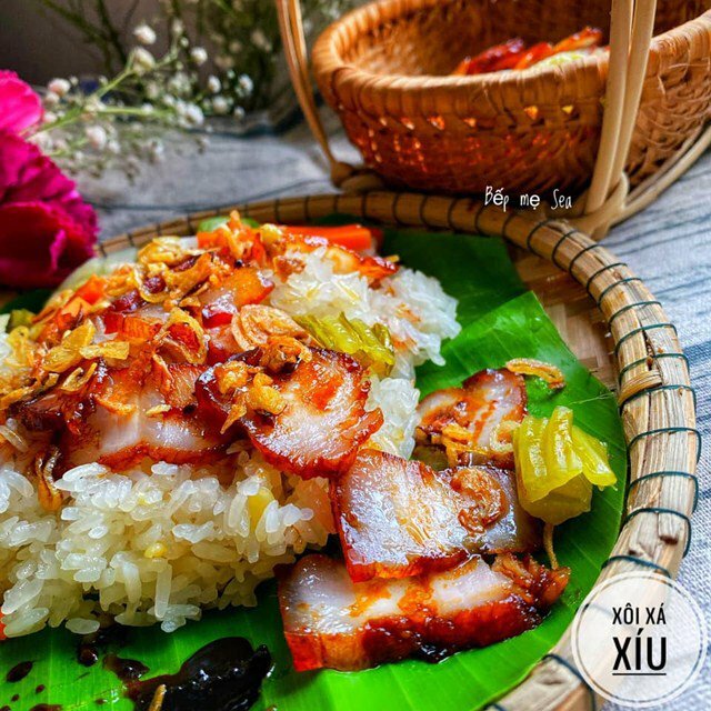 Làm ngay xôi xá xíu cho cả nhà bữa sáng tuyệt ngon lại chắc bụng