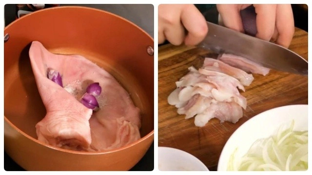Cách chế biến nộm tai heo ngon giòn ngon, dễ làm Cách chế biến nộm tai heo ngon giòn ngon, dễ làm