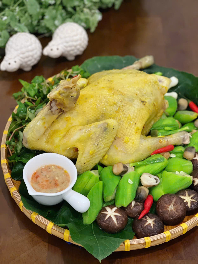 Gà hấp mướp cho dịp tụ tập gia đình Gà hấp mướp cho dịp tụ tập gia đình