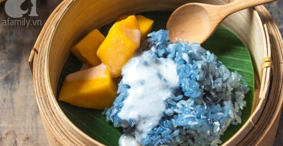 Xôi xoài hoa đậu biếc ngon đẹp bất ngờ thấy là mê, ăn là ghiền Xôi xoài hoa đậu biếc ngon đẹp bất ngờ thấy là mê, ăn là ghiền