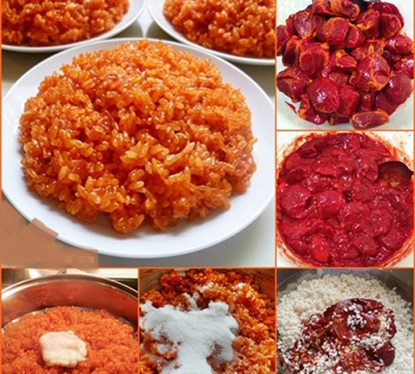 Cách nấu xôi gấc bằng nồi cơm điện cực đơn giản cúng ông Công ông Táo Cách nấu xôi gấc bằng nồi cơm điện cực đơn giản cúng ông Công ông Táo