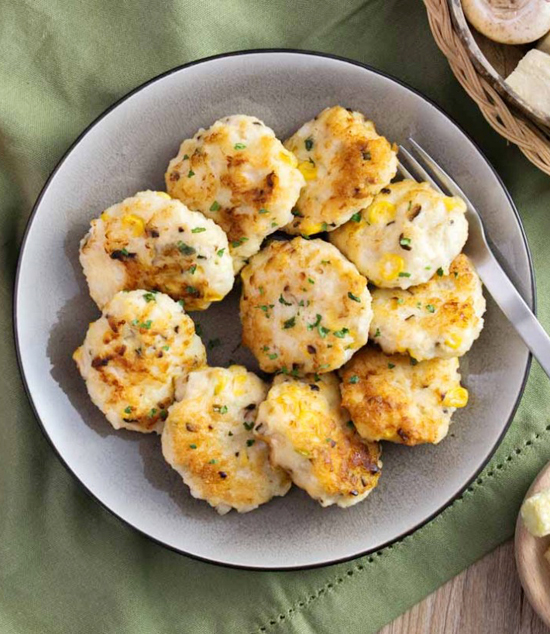 Chả hải sản và ngô nấm