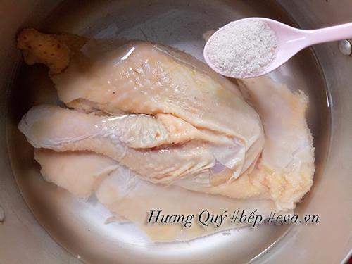 Xôi gà nấm hương dẻo thơm đón ngày mới