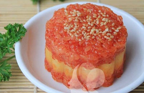 Công thức làm món xôi gấc đậu xanh ngày Tết Công thức làm món xôi gấc đậu xanh ngày Tết