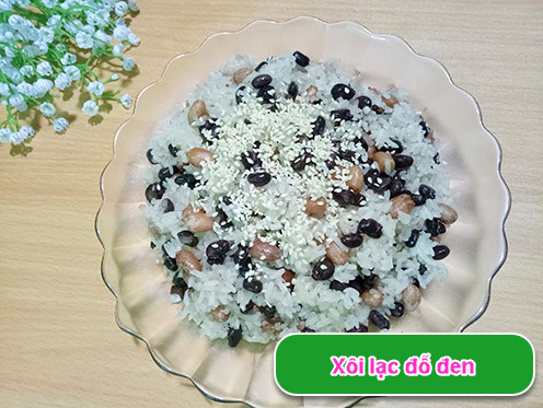 Dẻo ngon xôi lạc đỗ đen thơm bùi Dẻo ngon xôi lạc đỗ đen thơm bùi